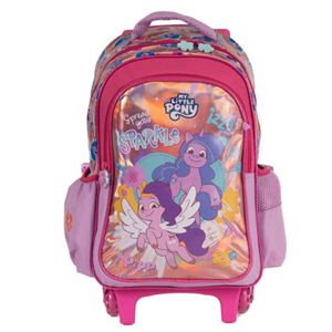 کوله پشتی چرخدار 40 سانتی مای لیتل پونی مدل Rainbow Max - Backpack - Trolly Bag - My Little Pony - Sparkle _کیف مدرسه